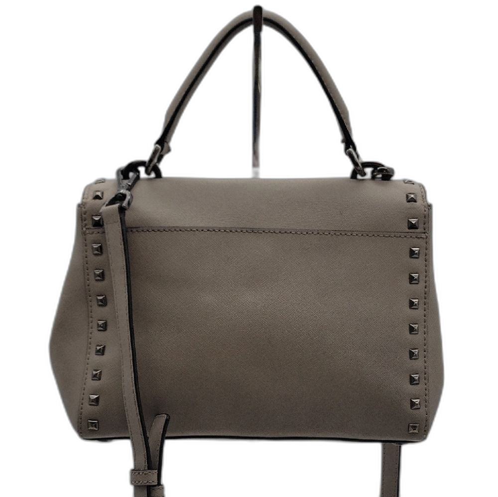 Michael Kors Taupe Studded Satchel - Picture 2 of 13